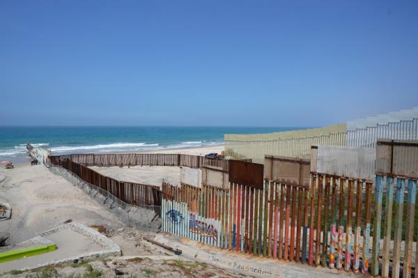 Co<em></em>nstruction co<em></em>ntinues on the border wall that separate the United States from Mexico, as seen from Tijuana, Mexico, Friday, Aug. 25, 2023.