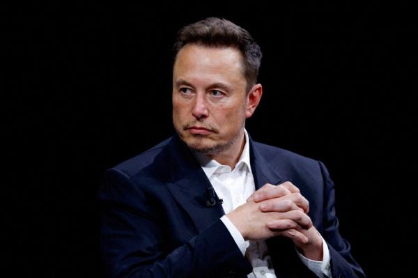 Elon Musk, Chief Executive Officer of SpaceX and Tesla and owner of X, formerly known as Twitter,  attends the Viva Technology conference