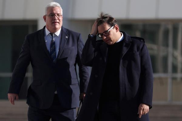 George Santos outside of court.