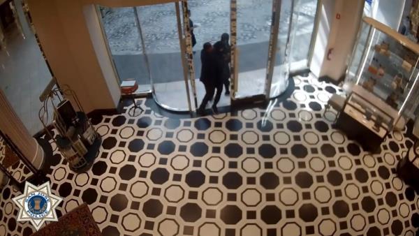 The masked thieves got past security and stole $50,000 worth of merchandise, San Jos police said.  