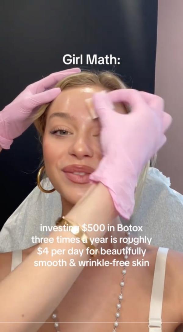 14-year-old TikToker showing anti-aging routine using face mask