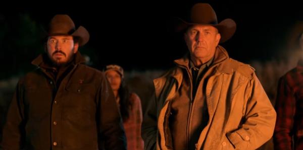 Cole Hauser and Kevin Costner in the 