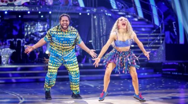 For use in UK, Ireland or Benelux countries o<em></em>nly Undated BBC handout photo of Hamza Yassin and Jowita Przystal during the live show of Strictly Come Dancing on BBC1. Issue date: Saturday December 17, 2022. PA Photo. See PA story SHOWBIZ Strictly. Photo credit should read: Guy Levy/PA Wire NOTE TO EDITORS: Not for use more than 21 days after issue. You may use this picture without charge o<em></em>nly for the purpose of publicising or reporting on current BBC programming, perso<em></em>nnel or other BBC output or activity within 21 days of issue. Any use after that time MUST be cleared through BBC Picture Publicity. Please credit the image to the BBC and any named photographer or independent programme maker, as described in the caption.