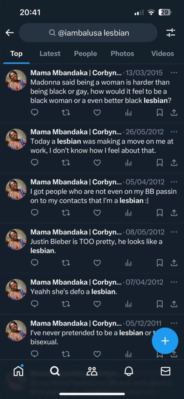 Trish, Big Brother tweets