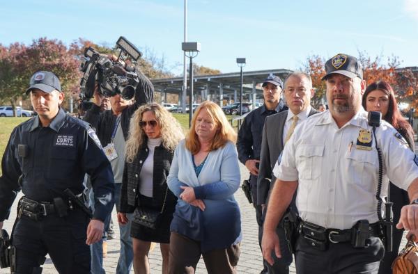 Ellerup's court debut caused a media frenzy outside the Riverhead courthouse.