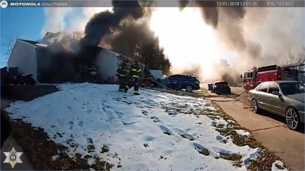 Deputies said there was thick black smoke pouring out of the house, preventing them from getting inside.