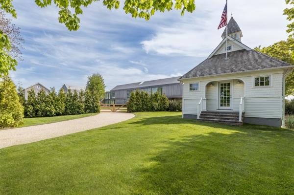 The exterior of the restored school house.