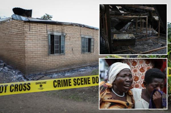 The school was set on fire during the suspected rebel attack on the seco<em></em>ndary school on June 17, 2023.