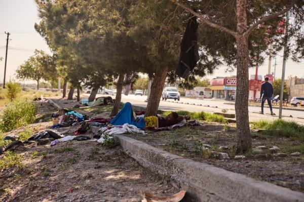 Migrants are frequently forced to wait for mo<em></em>nths for their appointment with CBP officials in Juarez, MX on July 28th 2023.