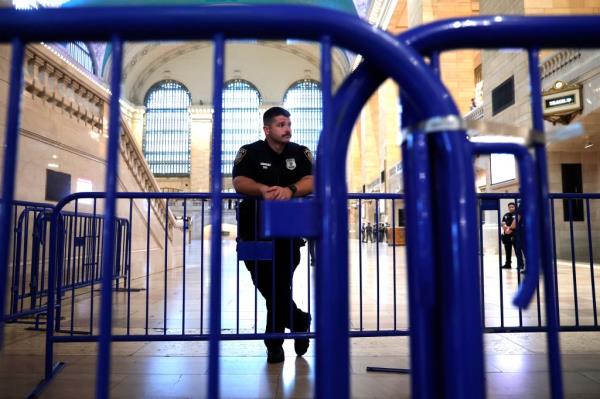 Police blocking entrances