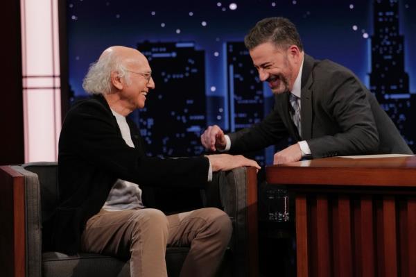 Larry David, Jimmy Kimmel on 