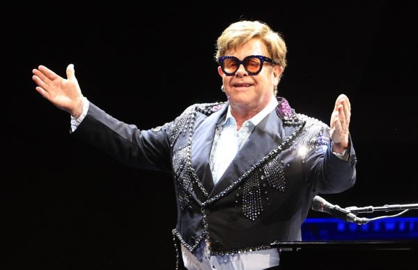 Elton John performs during the first UK stop on his 