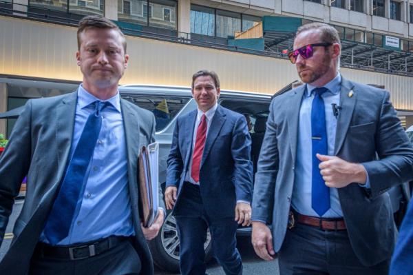 Press Secretary Bryan Griffin and Florida Gov. Ron DeSantis