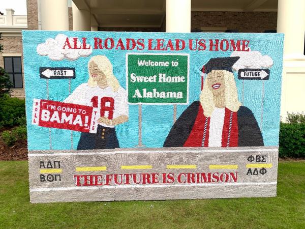 Alabama Homecoming Sorority Lawn Decorations 2023