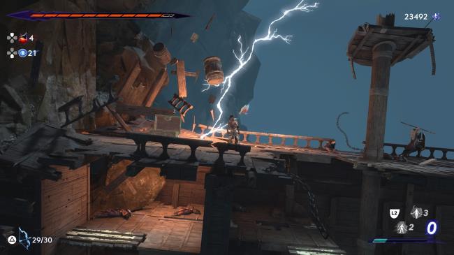 Sargon at the Ghost Ship in Prince of Persia: The Lost Crown.